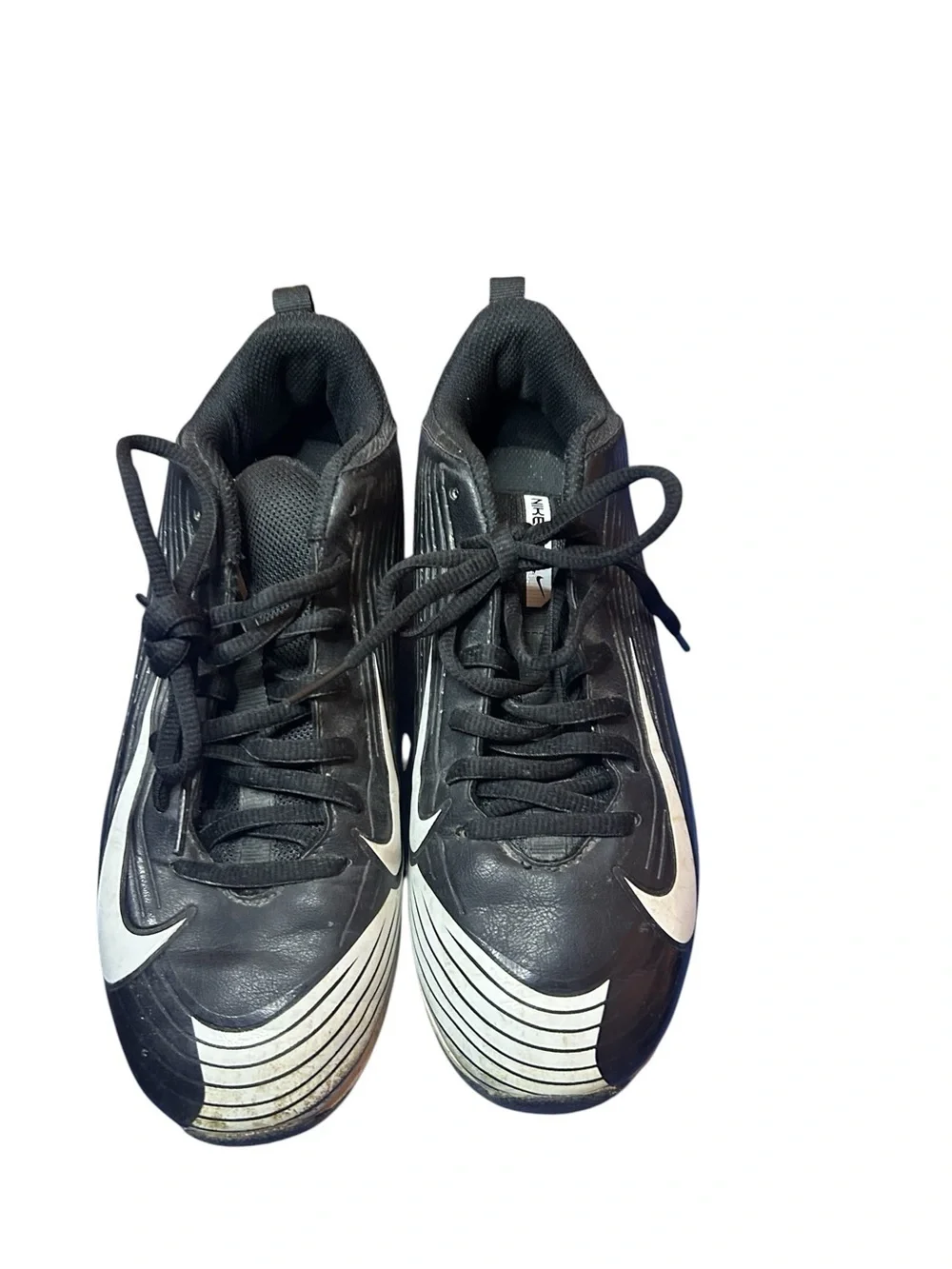 Nike Black and Yellow Softball baseballl plastic molded Cleats — Size 5 youth